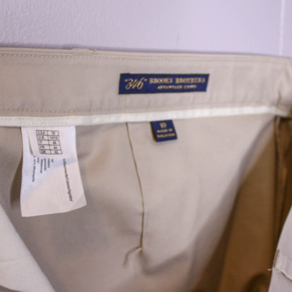 346 Brooks Brothers Advantage Chino Pants Trouser Tan Size 10 - Picture 3 of 3
